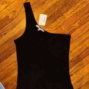 Brand NWT - Maje one shoulder ribbed tank